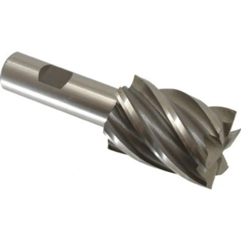 Value Collection 1-7/16, 2 LOC, 3/4 Shank Diam, 4-3/8 OAL, 6 Flute, Cobalt Square End Mill Single End, Uncoated, Spir...